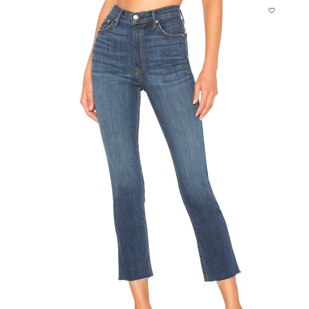 NWT GRLFRND The Reed High Rise Slim Cropped Jeans Waist 25"